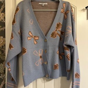 Blue and Brown Women's Sweater